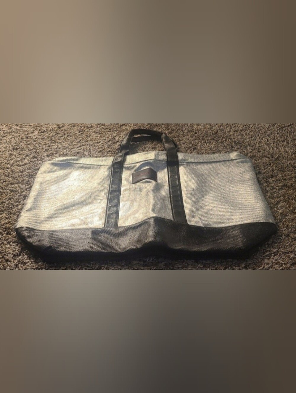 Victoria's Secret Silver and Black Travel Tote- Open To Offers